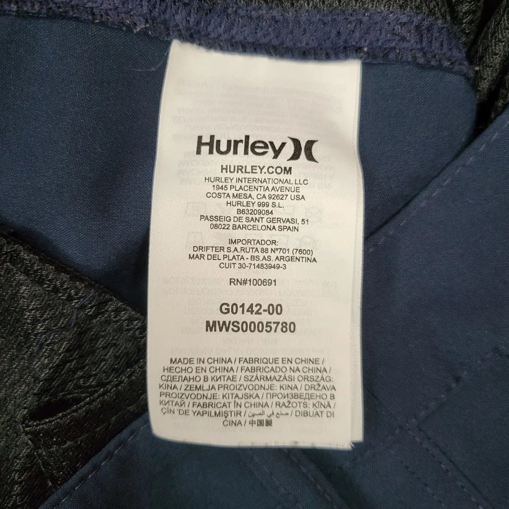 Hurley Navy Walking Shorts Size 30 - Picture 6 of 6